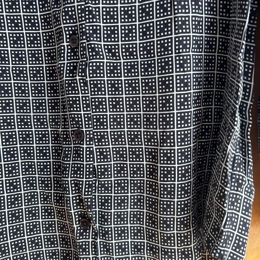 Equipment Silk Patterned Button Down Blouse - image 4